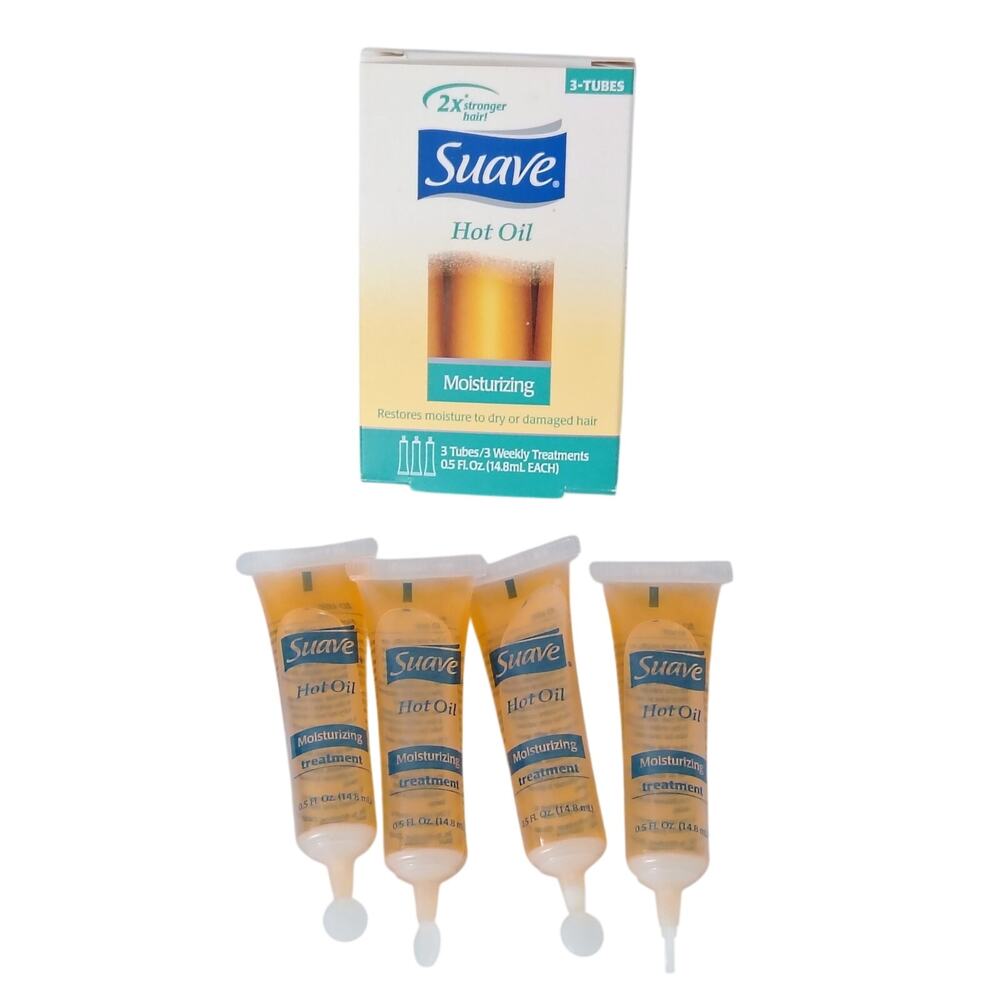 Suave Moisturizing Hot Oil Weekly Treatment 4 Tubes Discontinued Dry Damage Hair